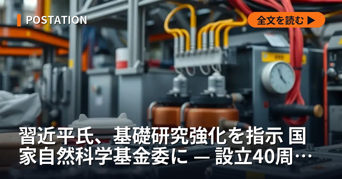 習近平氏、基礎研究強化を指示 国家自然科学基金委に — 設立40周年の重要講話