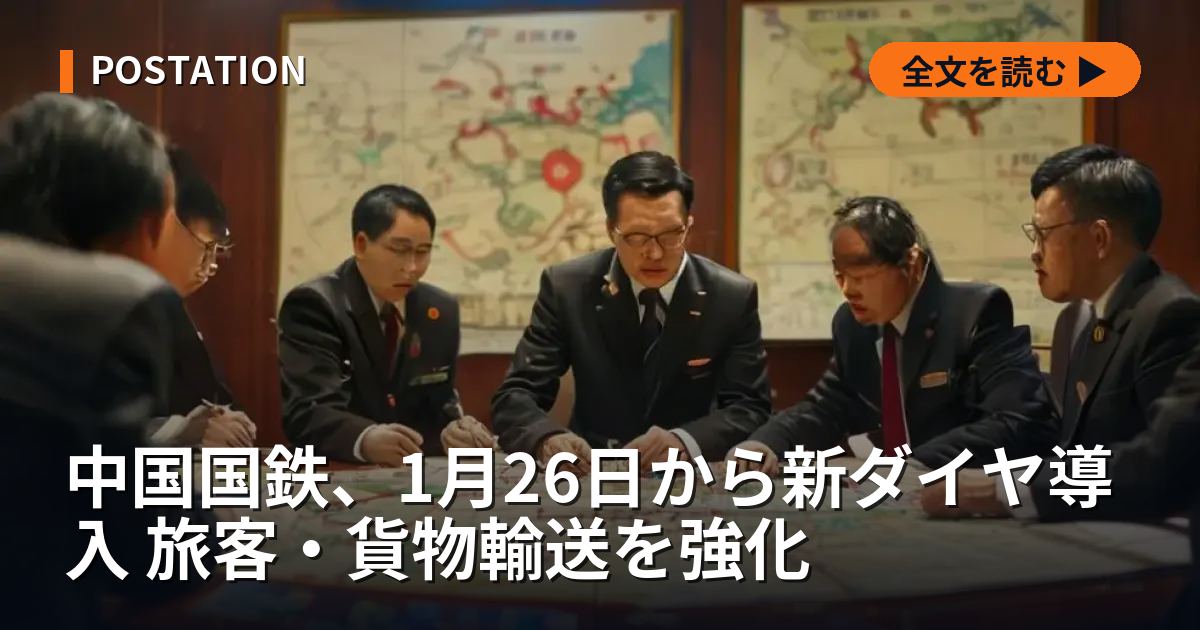 中国国鉄、1月26日から新ダイヤ導入 旅客・貨物輸送を強化
