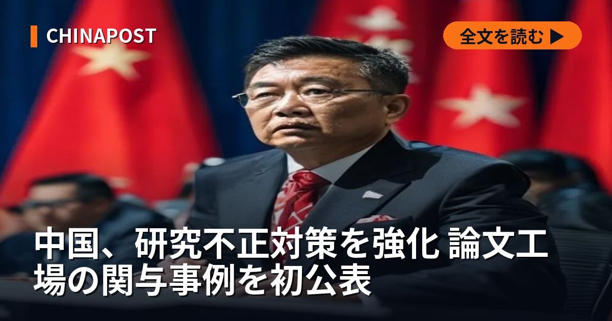 中国、研究不正対策を強化 論文工場の関与事例を初公表