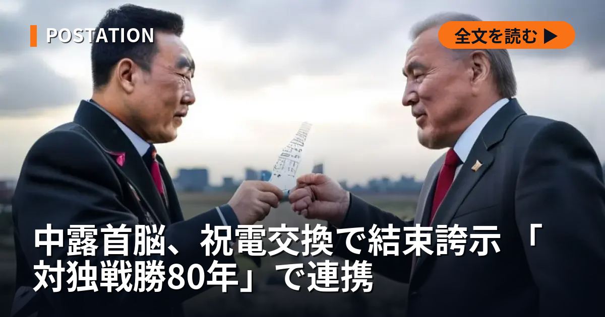 中露首脳、祝電交換で結束誇示 「対独戦勝80年」で連携