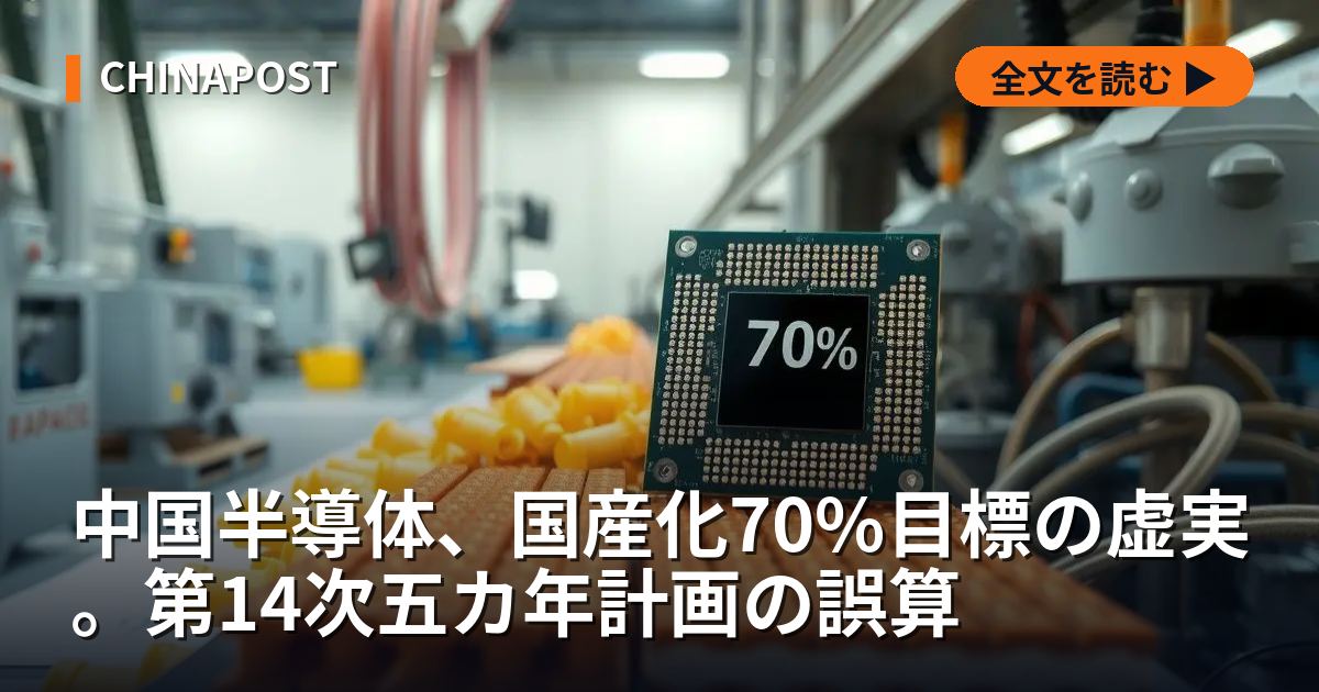 中国半導体、国産化70%目標の虚実。第14次五カ年計画の誤算