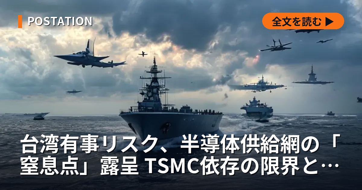 台湾有事リスク、半導体供給網の「窒息点」露呈 TSMC依存の限界と日本の活路