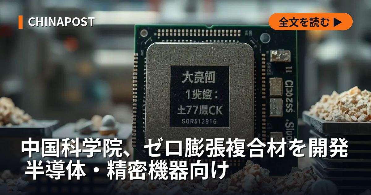 中国科学院、ゼロ膨張複合材を開発 半導体・精密機器向け