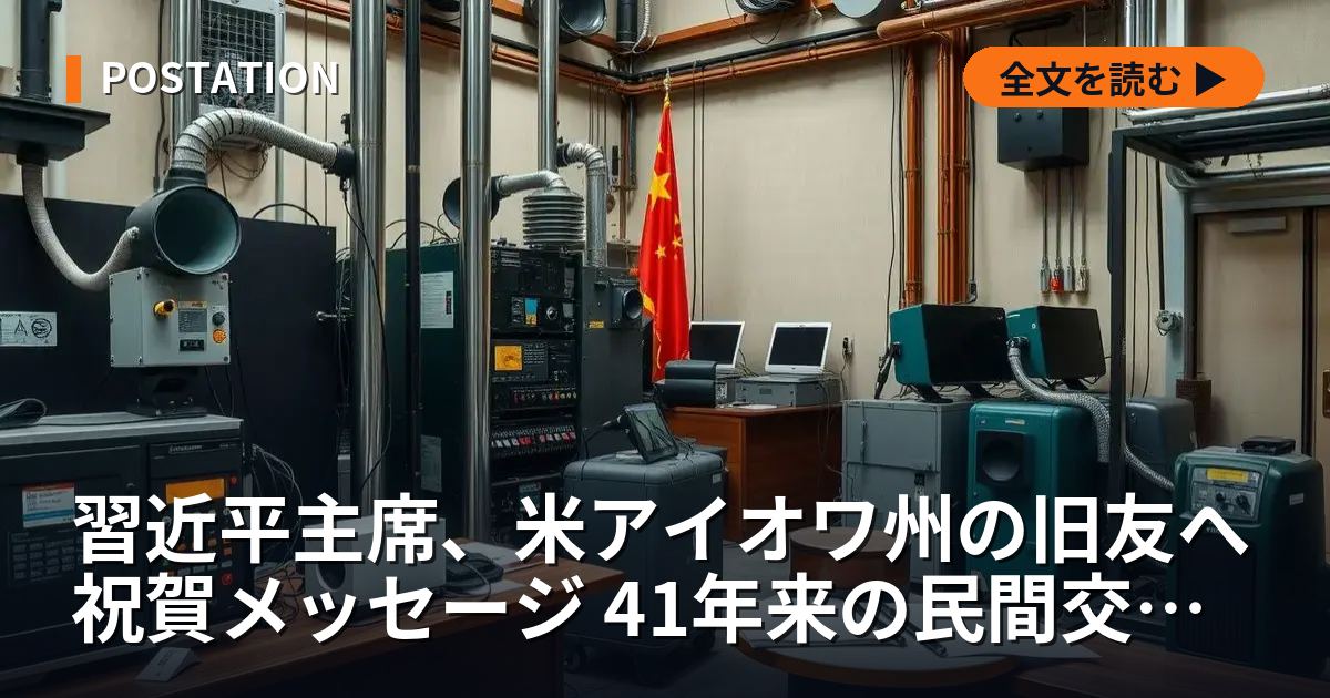 習近平主席、米アイオワ州の旧友へ祝賀メッセージ 41年来の民間交流を強調