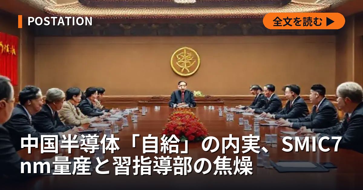 中国半導体「自給」の内実、SMIC7nm量産と習指導部の焦燥
