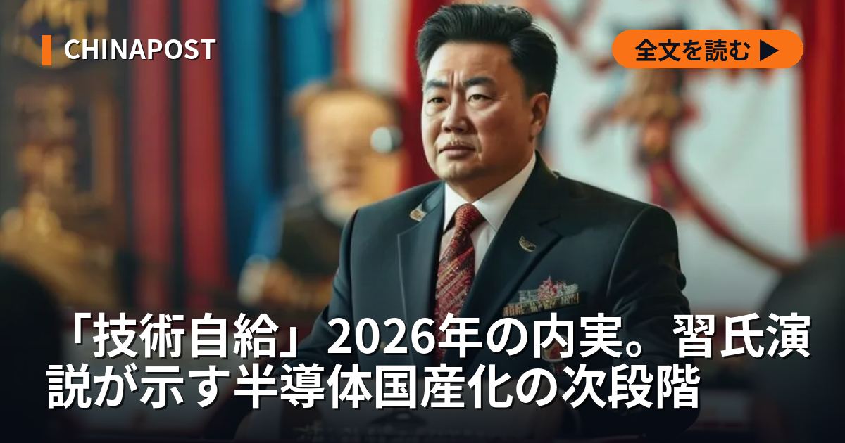 「技術自給」2026年の内実。習氏演説が示す半導体国産化の次段階