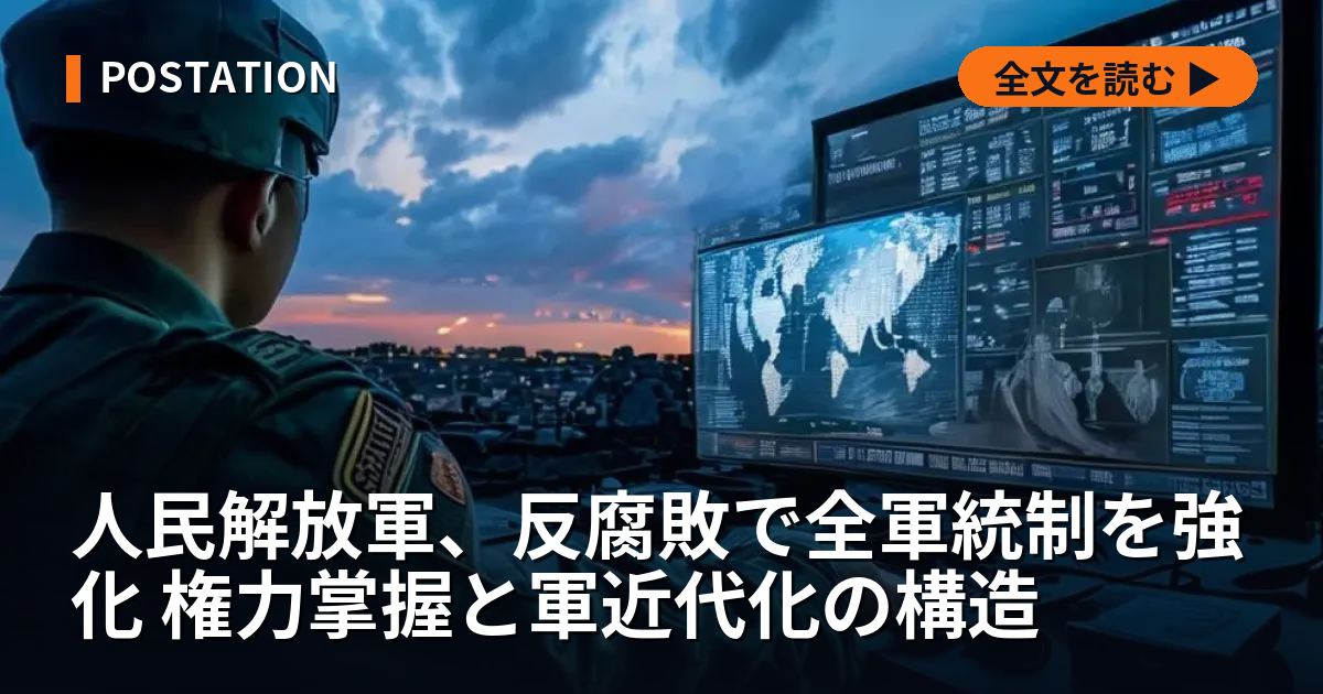 人民解放軍、反腐敗で全軍統制を強化 権力掌握と軍近代化の構造