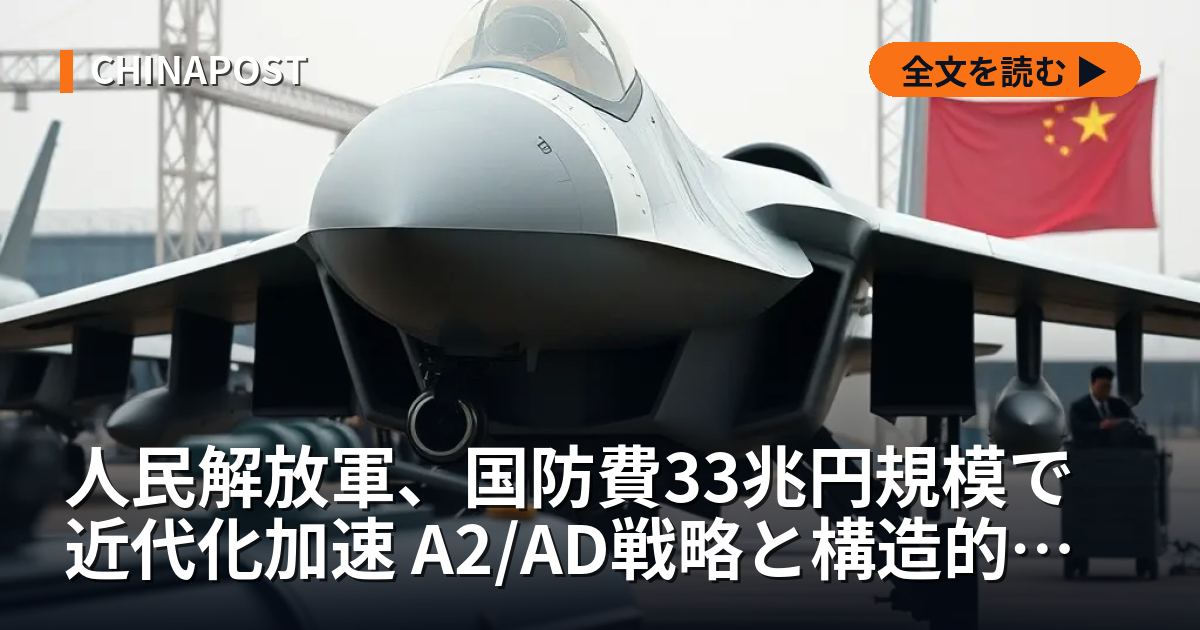 人民解放軍、国防費33兆円規模で近代化加速 A2/AD戦略と構造的課題