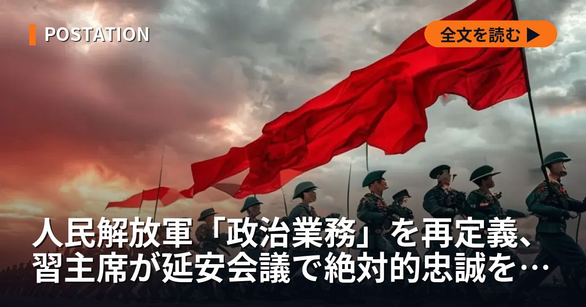人民解放軍「政治業務」を再定義、習主席が延安会議で絶対的忠誠を要求