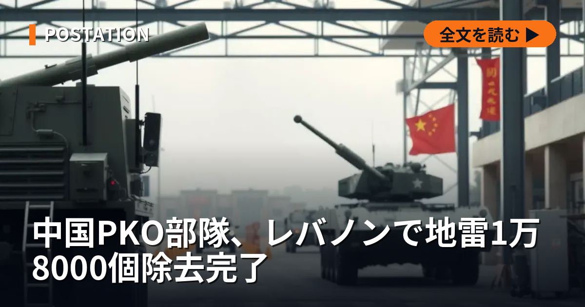 中国PKO部隊、レバノンで地雷1万8000個除去完了