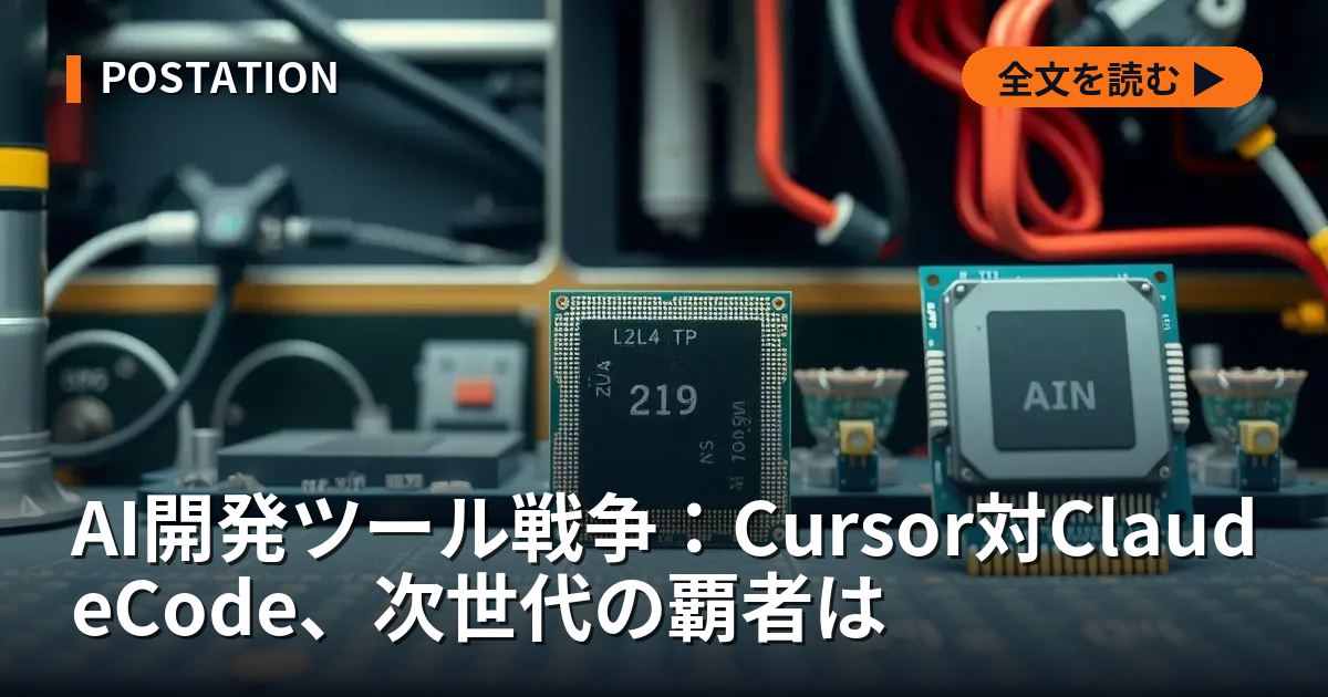 AI開発ツール戦争：Cursor対ClaudeCode、次世代の覇者は
