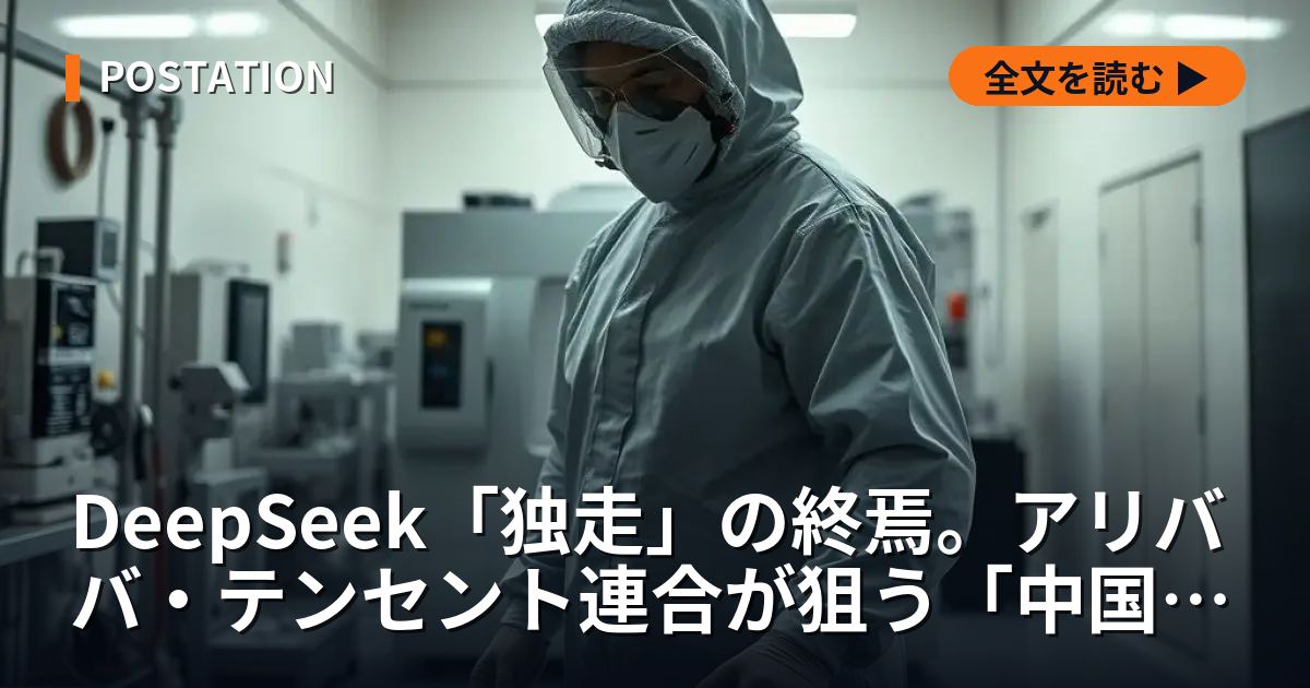 DeepSeek「独走」の終焉。アリババ・テンセント連合が狙う「中国AIインフラ」の再定義と日本の危機