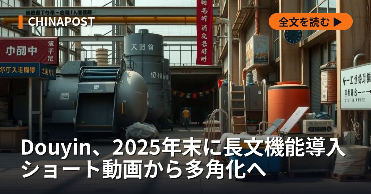 Douyin、2025年末に長文機能導入 ショート動画から多角化へ