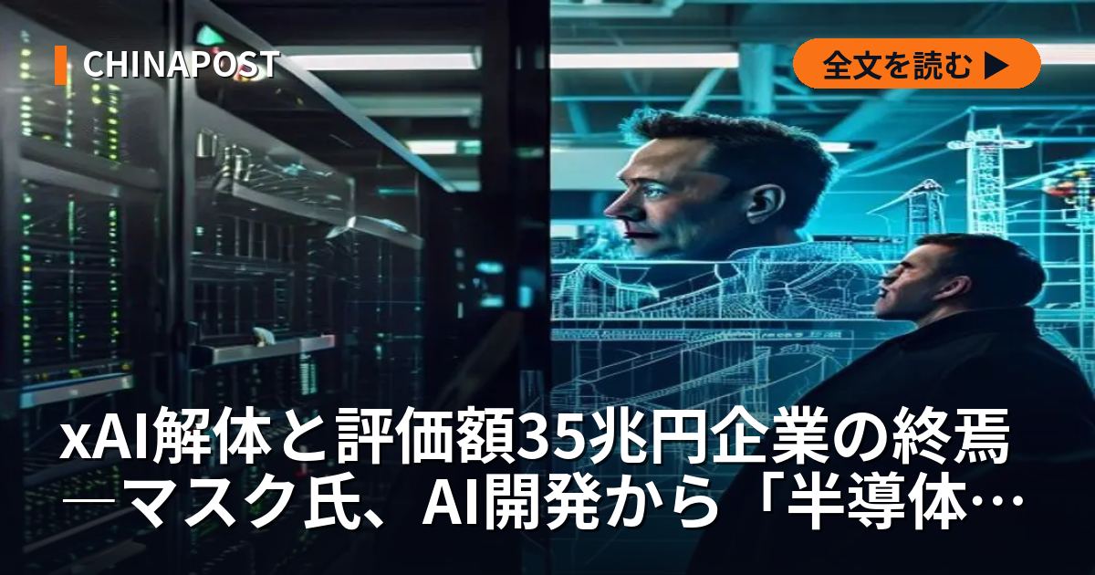 xAI解体と評価額35兆円企業の終焉―マスク氏、AI開発から「半導体・インフラ覇権」へ電撃シフト