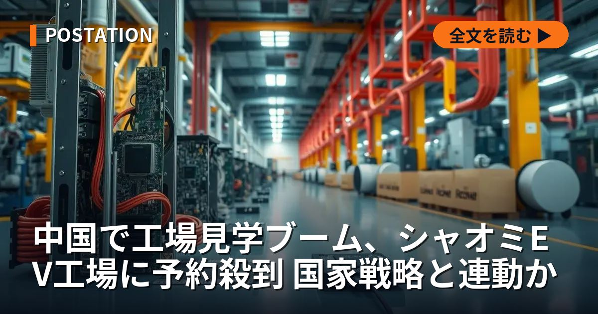 中国で工場見学ブーム、シャオミEV工場に予約殺到 国家戦略と連動か