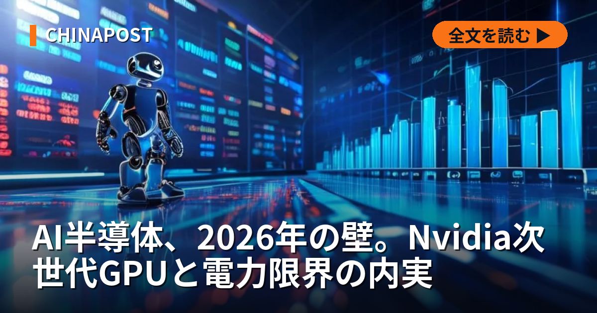 AI半導体、2026年の壁。Nvidia次世代GPUと電力限界の内実
