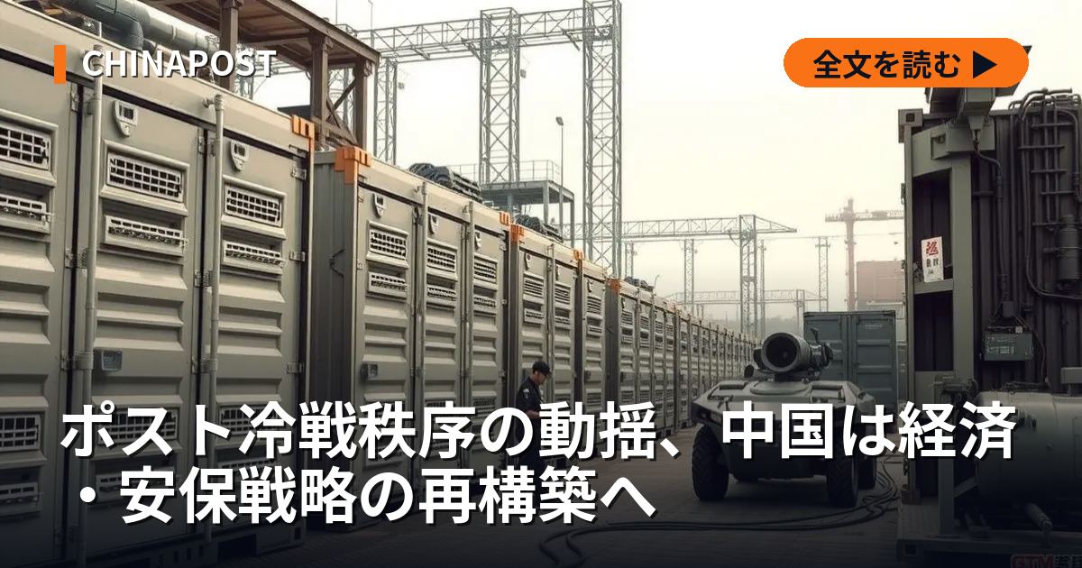 ポスト冷戦秩序の動揺、中国は経済・安保戦略の再構築へ