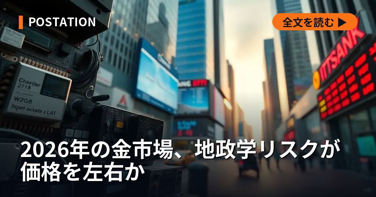 2026年の金市場、地政学リスクが価格を左右か