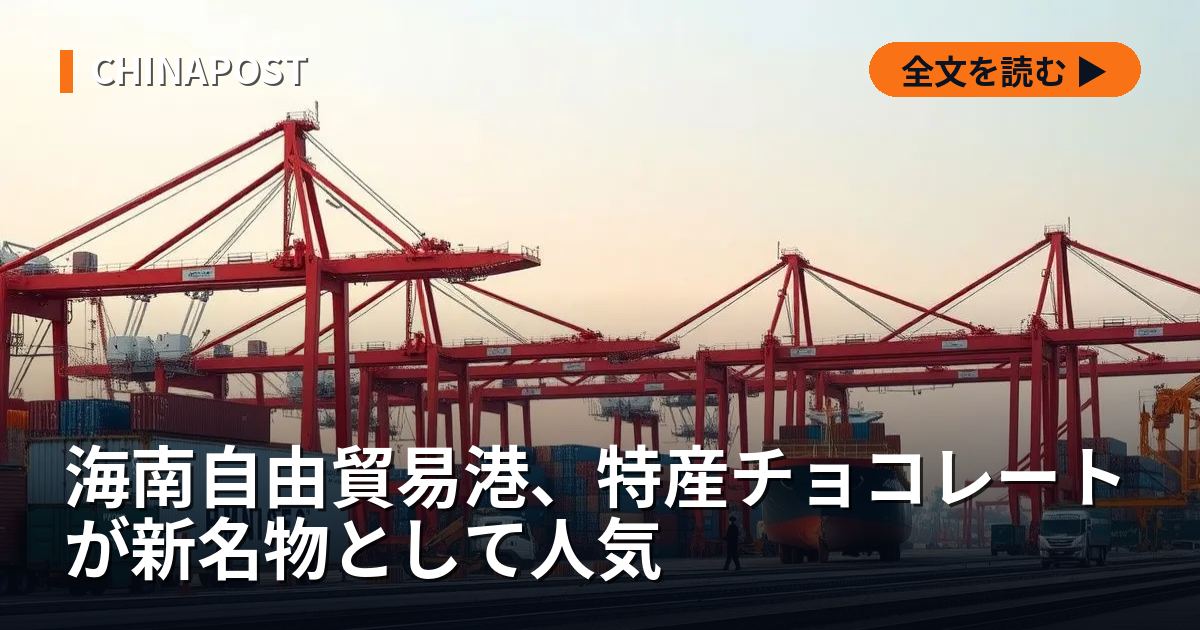海南自由貿易港、特産チョコレートが新名物として人気