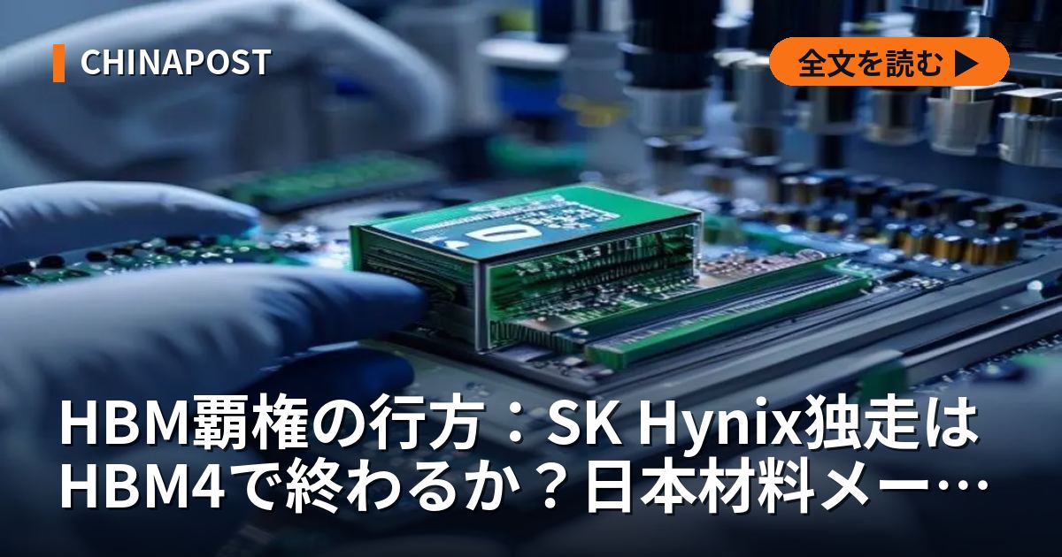HBM覇権の行方：SK Hynix独走はHBM4で終わるか？日本材料メーカーが握る2026年の鍵