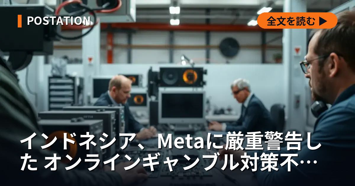 インドネシア、Metaに厳重警告した オンラインギャンブル対策不十分にで