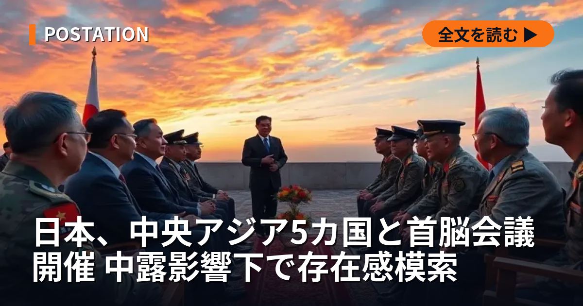 日本、中央アジア5カ国と首脳会議開催 中露影響下で存在感模索