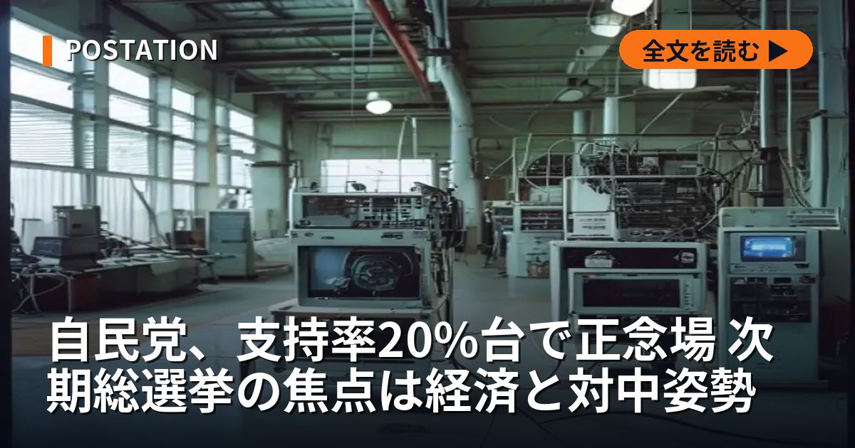 自民党、支持率20%台で正念場 次期総選挙の焦点は経済と対中姿勢