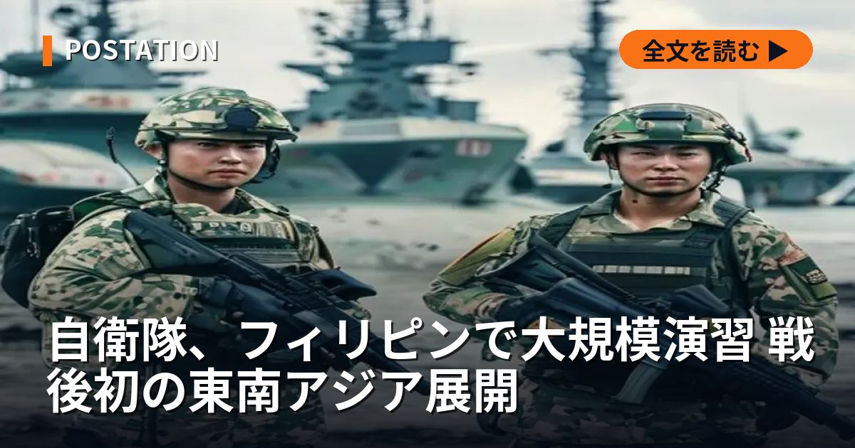 自衛隊、フィリピンで大規模演習 戦後初の東南アジア展開