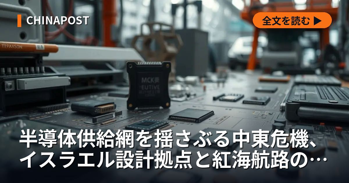 半導体供給網を揺さぶる中東危機、イスラエル設計拠点と紅海航路の二重苦