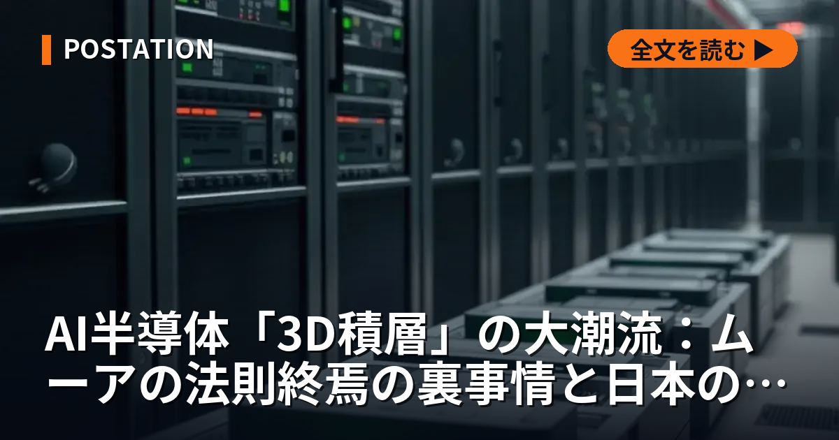 AI半導体「3D積層」の大潮流：ムーアの法則終焉の裏事情と日本の裏の覇権