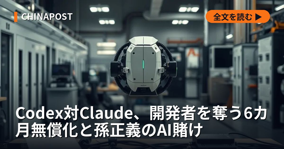 Codex対Claude、開発者を奪う6カ月無償化と孫正義のAI賭け