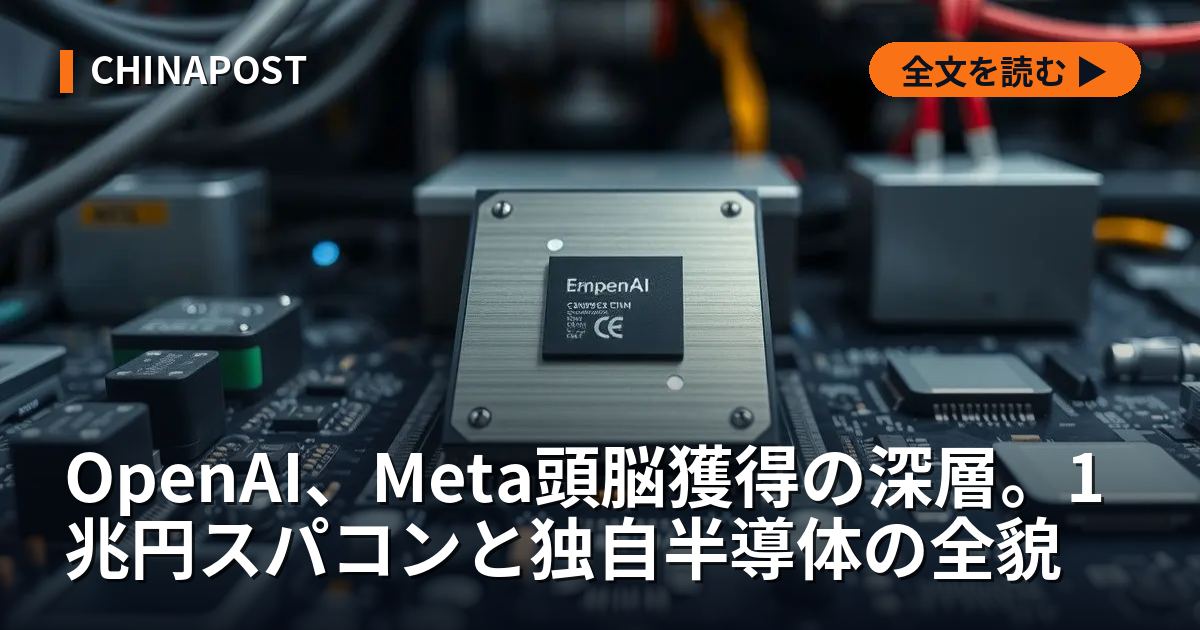 OpenAI、Meta頭脳獲得の深層。1兆円スパコンと独自半導体の全貌