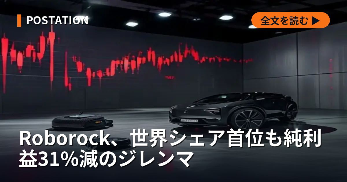 Roborock、世界シェア首位も純利益31%減のジレンマ