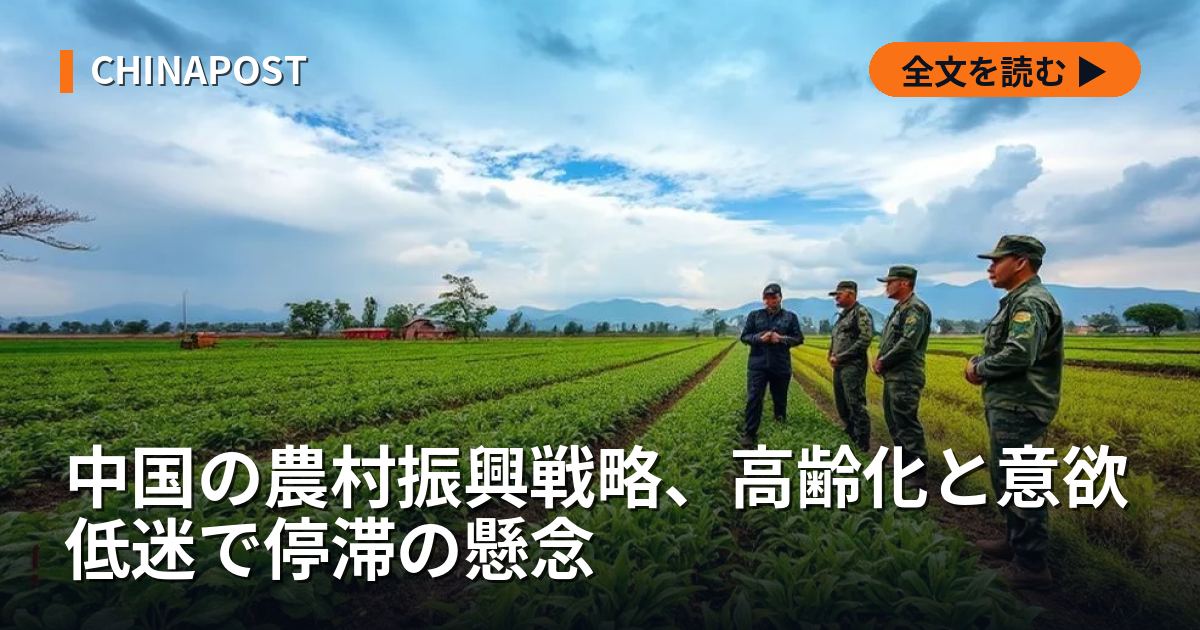 中国の農村振興戦略、高齢化と意欲低迷で停滞の懸念