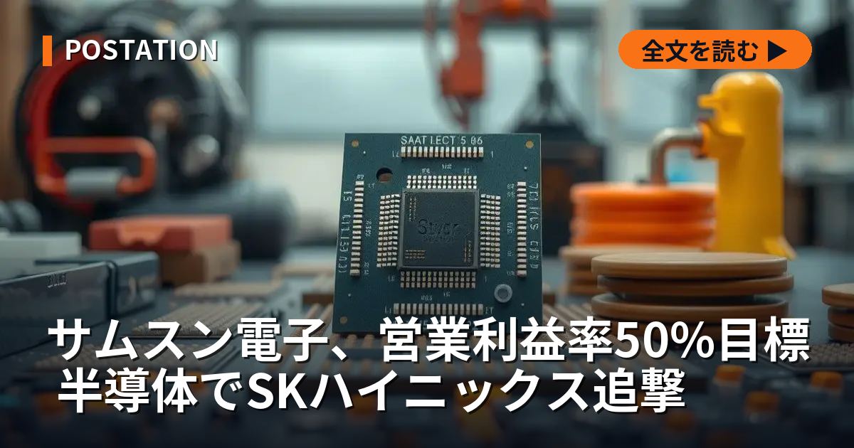 サムスン電子、営業利益率50%目標 半導体でSKハイニックス追撃