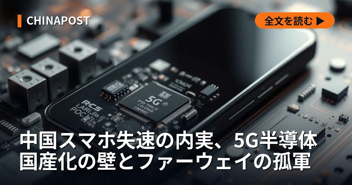 中国スマホ失速の内実、5G半導体国産化の壁とファーウェイの孤軍