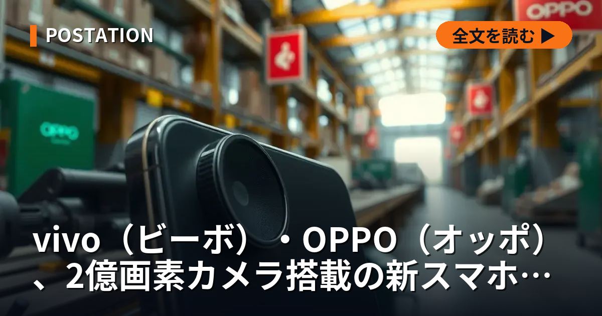 vivo（ビーボ）・OPPO（オッポ）、2億画素カメラ搭載の新スマホを3月発表へ