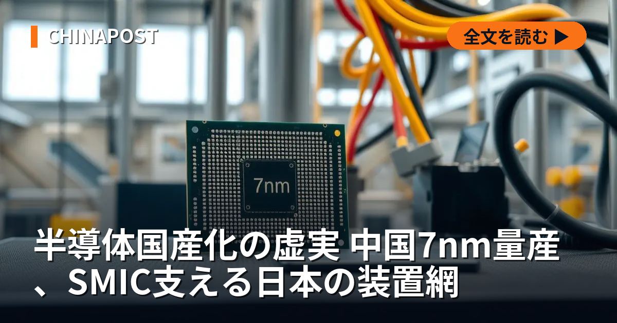 半導体国産化の虚実 中国7nm量産、SMIC支える日本の装置網