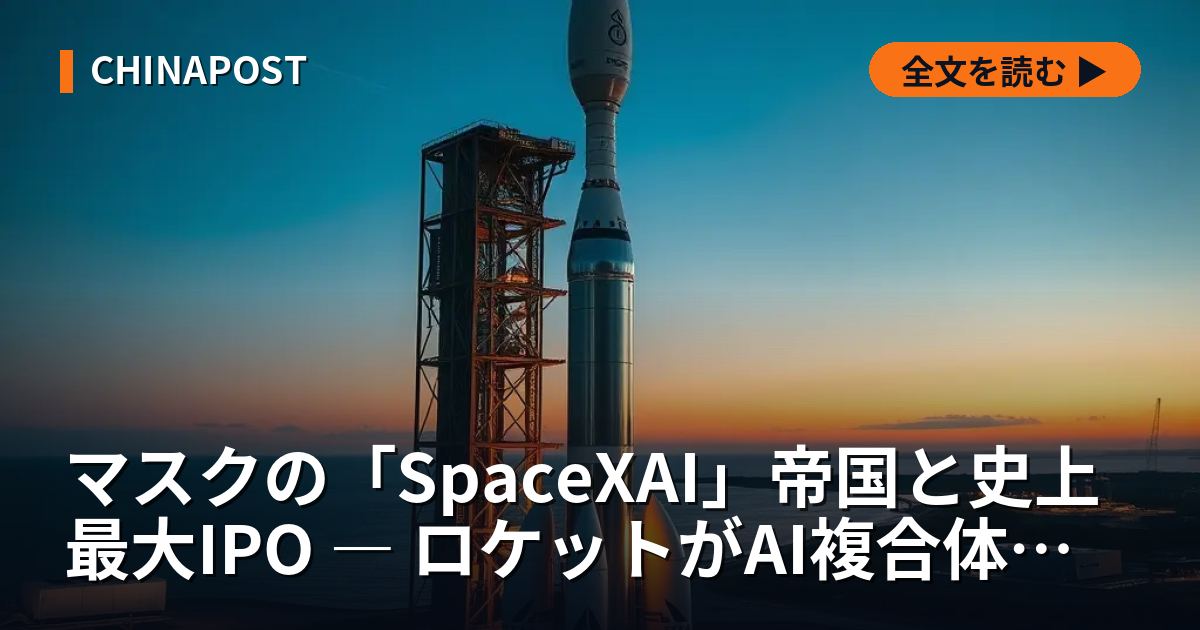 マスクの「SpaceXAI」帝国と史上最大IPO ― ロケットがAI複合体になった年
