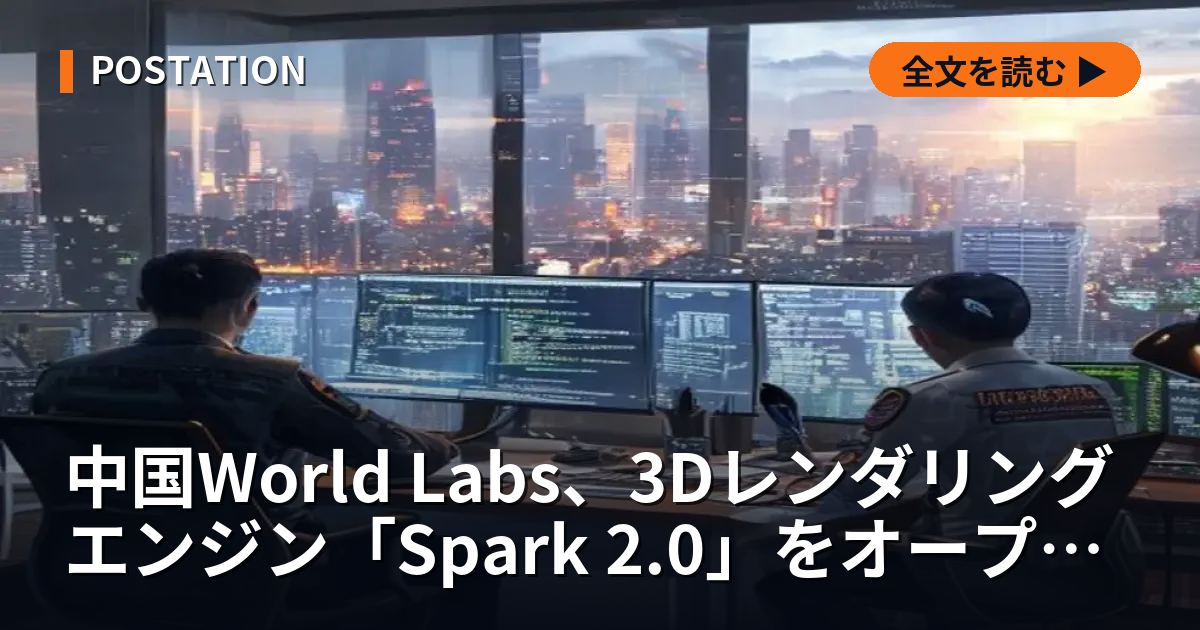 中国World Labs、3Dレンダリングエンジン「Spark 2.0」をオープンソース化