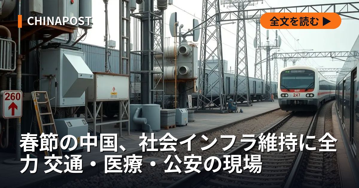 春節の中国、社会インフラ維持に全力 交通・医療・公安の現場