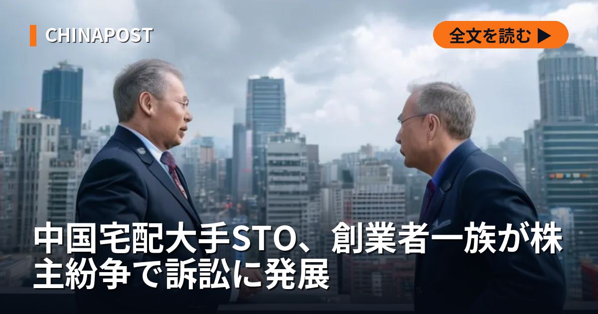 中国宅配大手STO、創業者一族が株主紛争で訴訟に発展