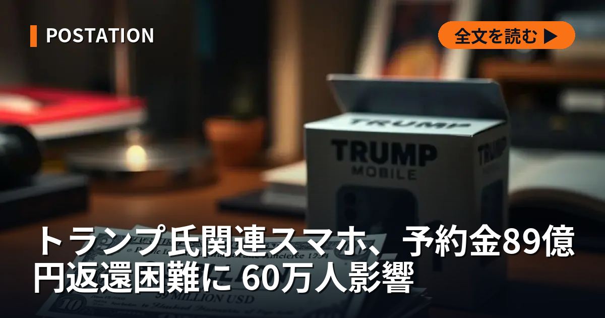 トランプ氏関連スマホ、予約金89億円返還困難に 60万人影響