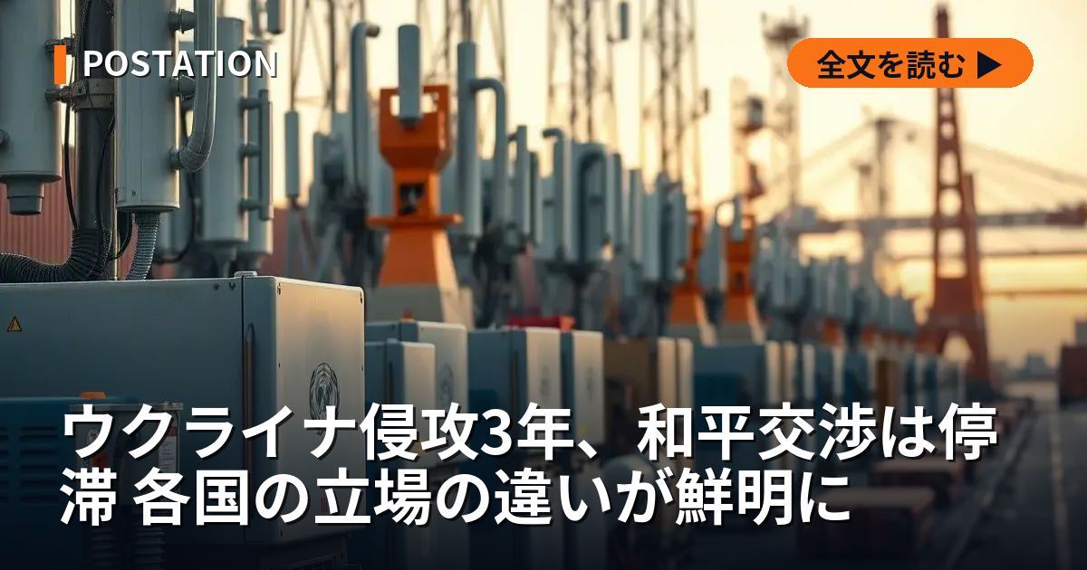 ウクライナ侵攻3年、和平交渉は停滞 各国の立場の違いが鮮明に