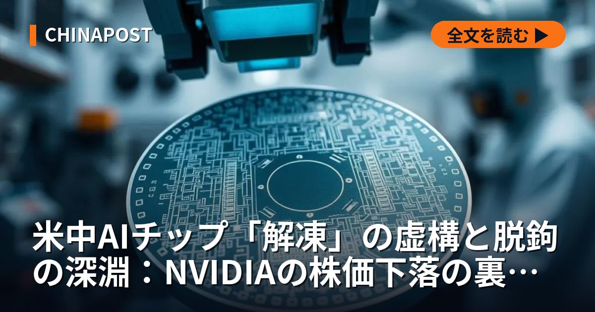 米中AIチップ「解凍」の虚構と脱鉤の深淵：NVIDIAの株価下落の裏で世界が平伏する日本の「底流技術」