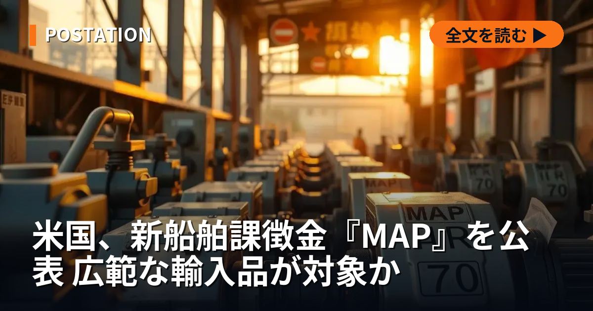 米国、新船舶課徴金『MAP』を公表 広範な輸入品が対象か