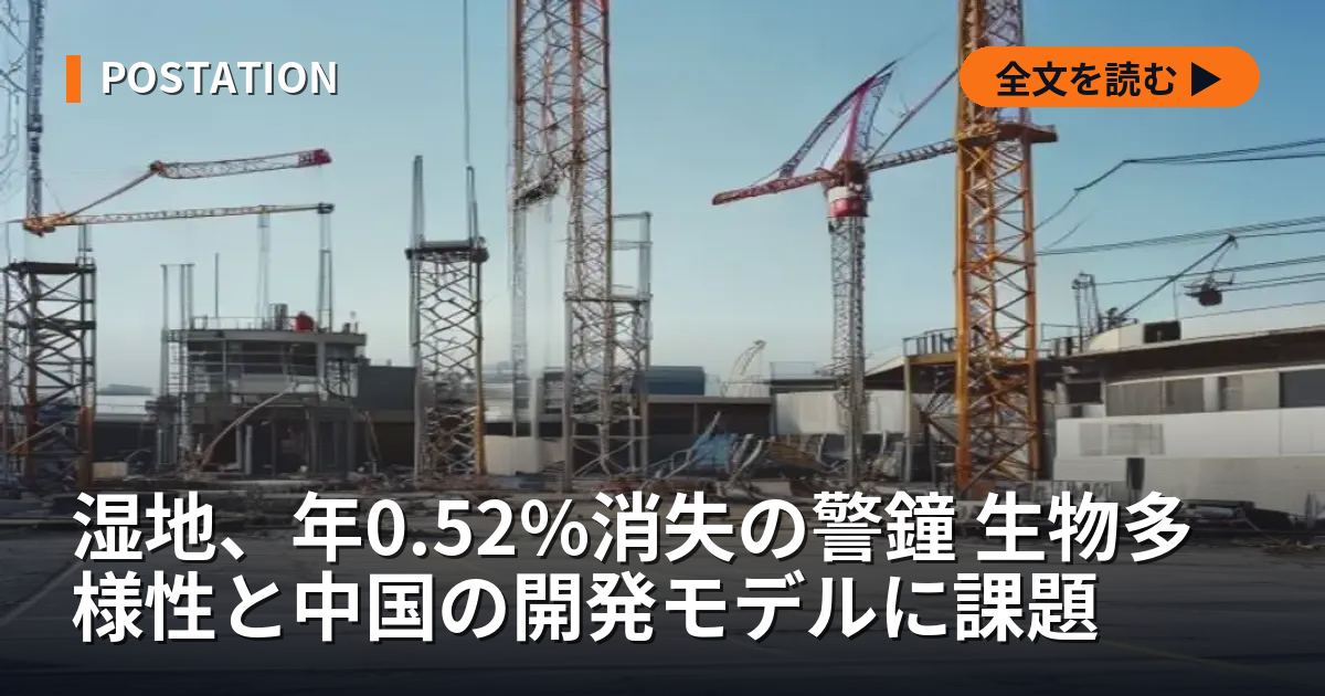 湿地、年0.52%消失の警鐘 生物多様性と中国の開発モデルに課題