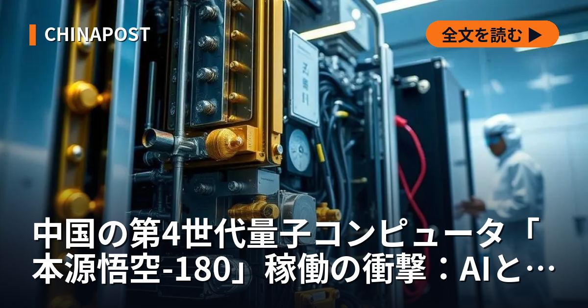 中国の第4世代量子コンピュータ「本源悟空-180」稼働の衝撃：AIと量子の融合が引き起こす破壊的変革と日本への示唆