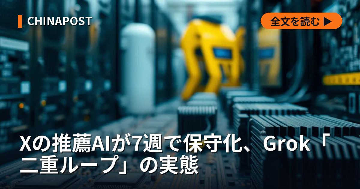 Xの推薦AIが7週で保守化、Grok「二重ループ」の実態