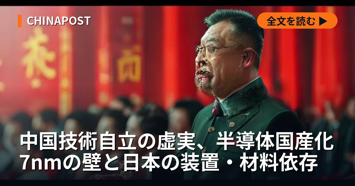 中国技術自立の虚実、半導体国産化7nmの壁と日本の装置・材料依存
